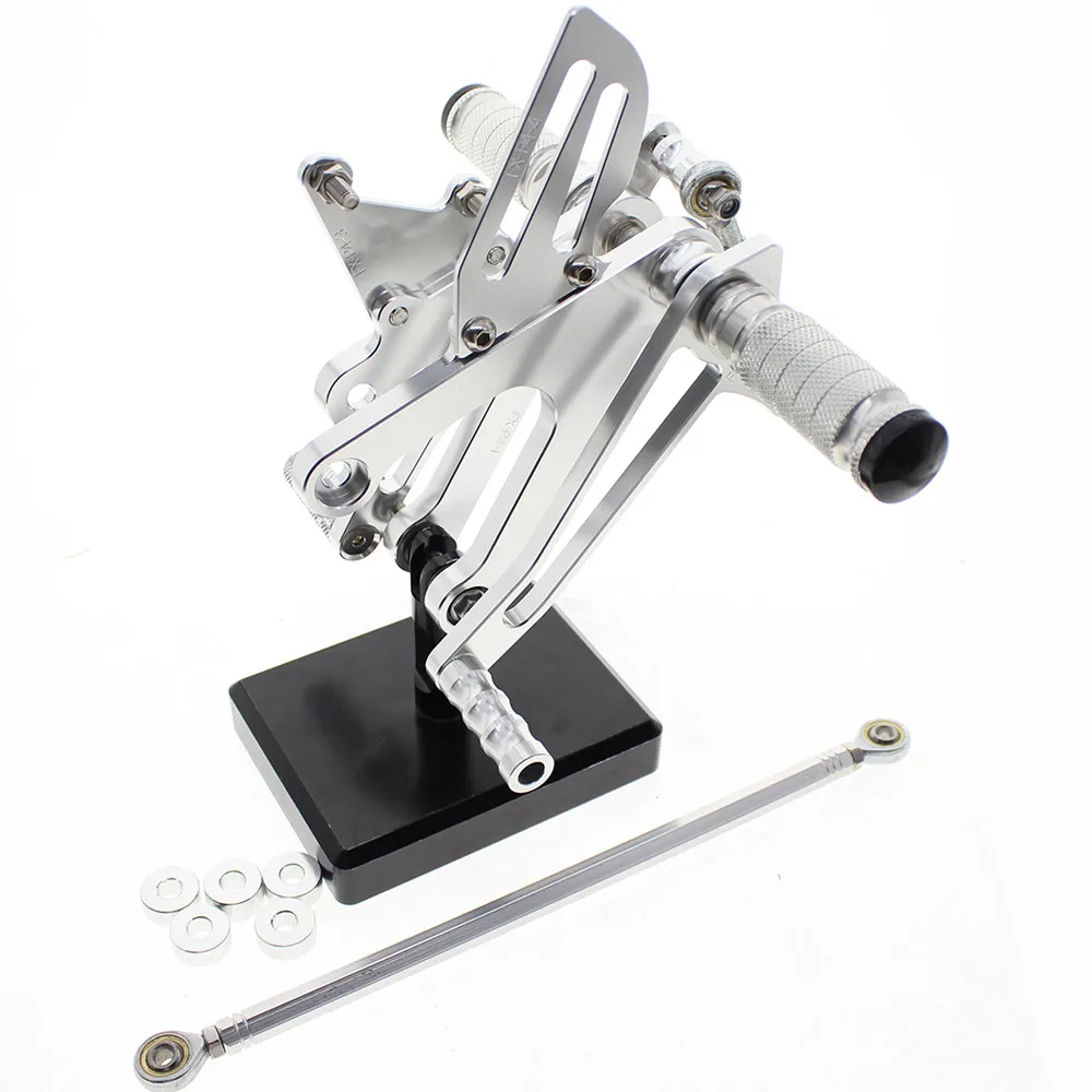 Silver Для Honda NSR250 MC21 PGM1 PGM2 PGM3 1990-1993 MC28 PGM4 1994-1997 мотоцикл подножка для ног для езды на велосипеде для ног Rearset сзади комплект - Цвет: Silver