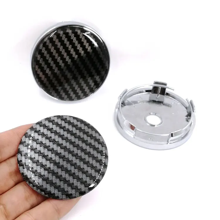 Modified Black And White with Pattern Carbon Standard Wheel Hub Cover Vehicle Hub-centric Cover Small Wheel Cap gang quan gai De