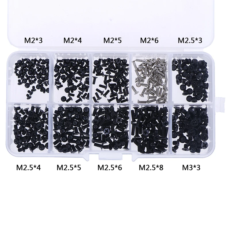 

500Pc M2.3 M3 Screw Laptop Screwdriver Set Micro Computer Case Assemble Repair Electronic Mini Digital Mechanical Screw Kit