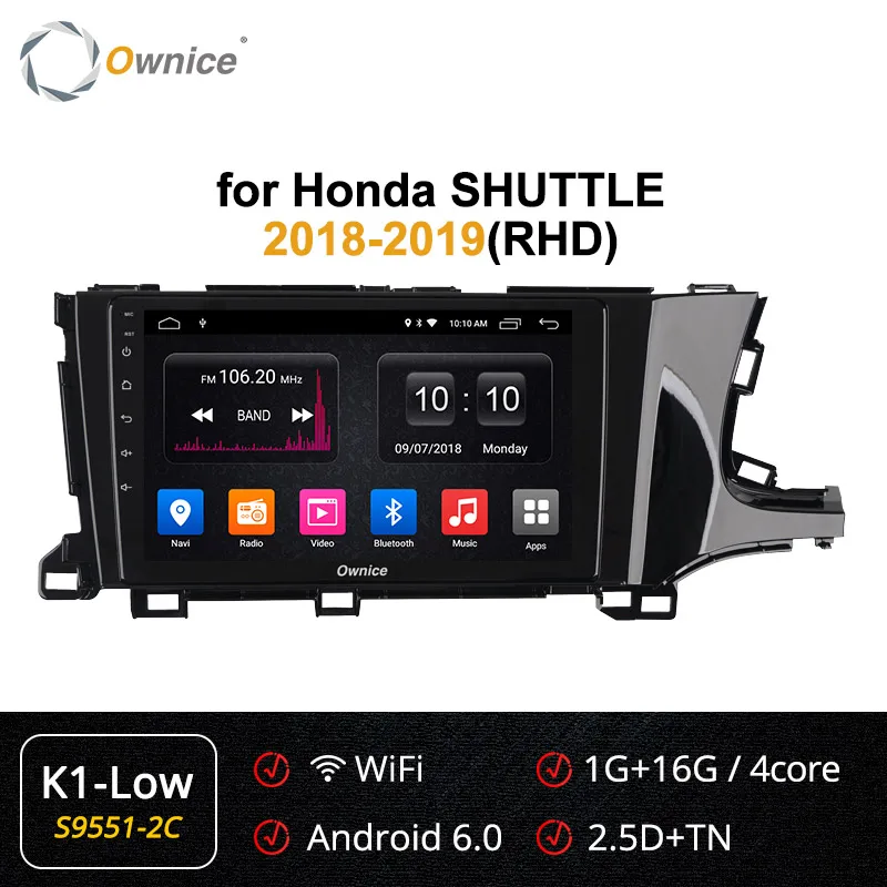 Ownice Android 9,0 360 Panorama k3 k5 k6 Автомагнитола аудио DVD gps навигация головное устройство для Honda SHUTTLE RHD 4G LTE DSP - Цвет: S9551 K1 LOW