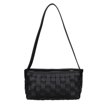 

Designer New Woven Bag Top Quality Pu Leather Ladies Shoulder Bags 2020 Women's Handbags Luxury Evening Bags Female Dropshipping