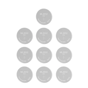 

Rechargeable Battery ML2032 3V Lithium Button Built-in Coin Cell Watch Batteries ML 2032 Replaces CR2032 CMOS BIOS RTC Backup