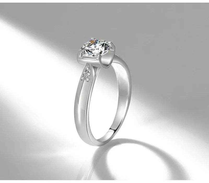 Bull head прополка подарок 1.0ct 6,5 мм создан Муассанит кольцо из серебра 925 для женщин искусственного разведения gemston обручальное кольцо