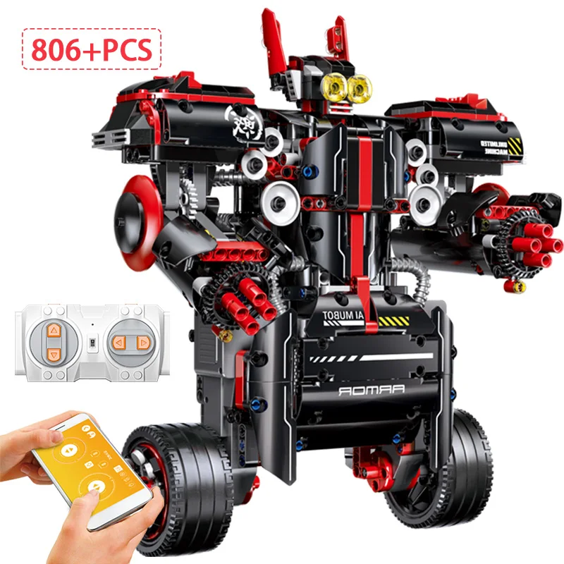 

2019 NEW App Phone Control + Voice Control Robot Technic RC Robot Model Building Blocks Bricks Toys for Children 806PCS Bricks