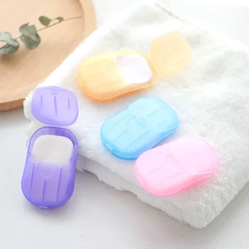 

20 Pcs Boxed Disposable Hand Washing Soap Tablets Hand Soap Soap Paper Fragrance Slice Portable Hand Washing Foaming Mini Soap