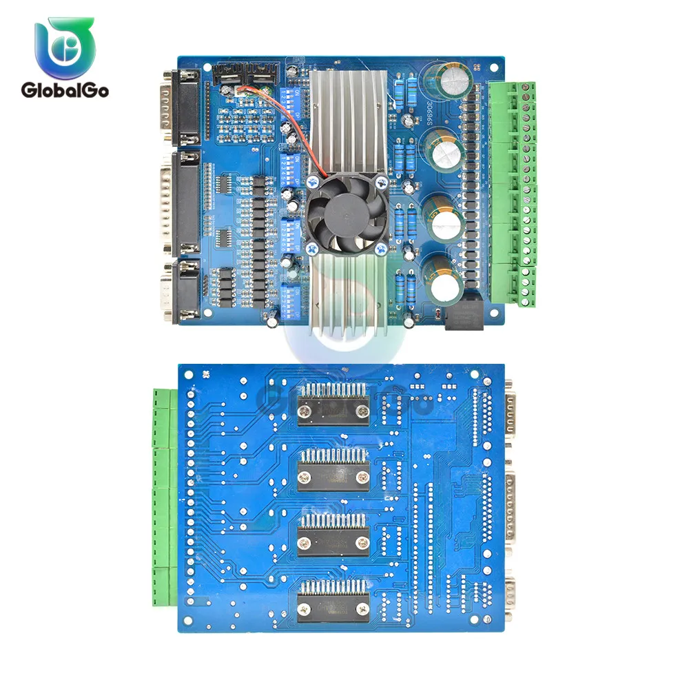 TB6560 3A шаговый двигатель драйверы постоянного тока CNC шаговый двигатель плата 4 оси контроллер с вентилятором DC 12-36 в