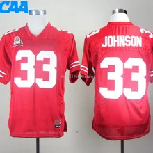 Новое поступление высокое качество NCAA Пита Джонсон#33 футболка колледжа Ограниченная серия Джерси S-XXXL
