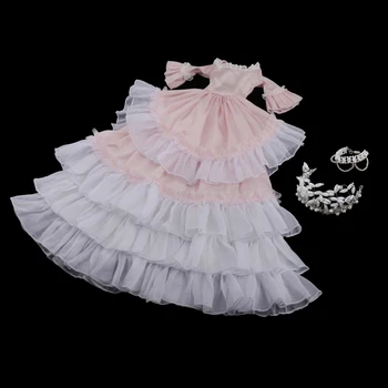 

1/3 Doll Pink Princess Dress For American Dolls Girls Gifts Ages 3+