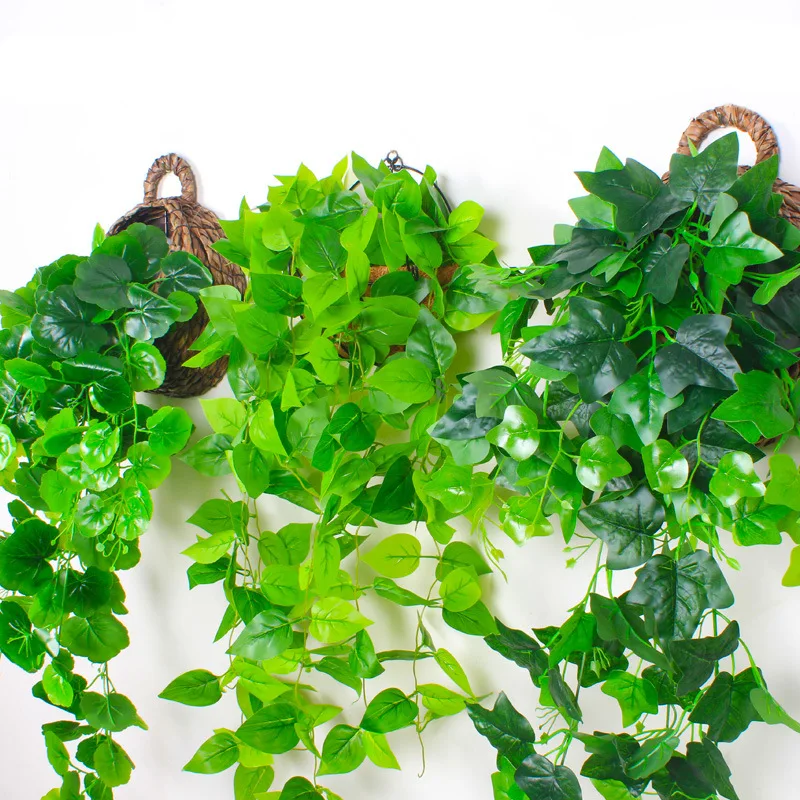 

Artificial Plants Vines Wall Hanging Simulation Rattan Leaves Branches Green Plant Ivy Leaf Home Wedding Decoration Fake Flowers