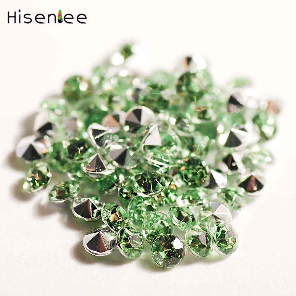 1000pcs / Pack 1.5mm New High Quality Color Micro Zircon Resin Shiny Crystal Rhinestone 3D Charm DIY Nail Jewelry Decoration - Цвет: Light green