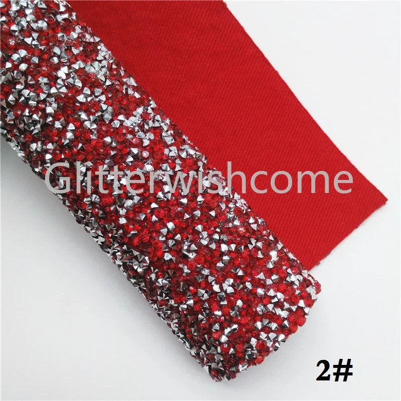 Glitterwishcome 21X29 см A4 Размер Алмазная блестящая ткань винил для бантов, GM656B