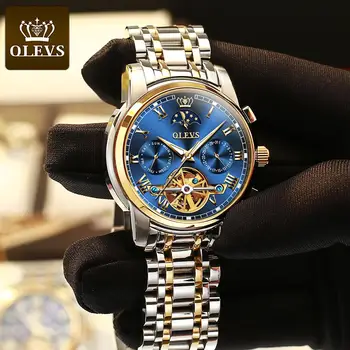 

OLEVS brand automatic watch men mechanical watches Upgraded gold mechanical movement watch for men luxury casual fashion 2020