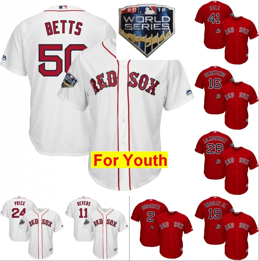 Youth Xander Bogaerts Boston David Ortiz Mookie Betts Andrew Benintendi Chris Sale David Price Jersey Bradley Jr World