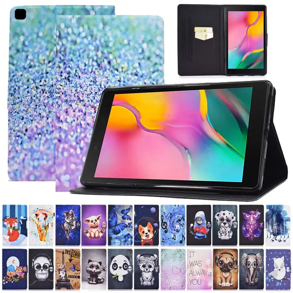 Чехол с рисунком для Samsung Galaxy Tab A 8 0 дюйма 2019 флип чехол из искусственной кожи