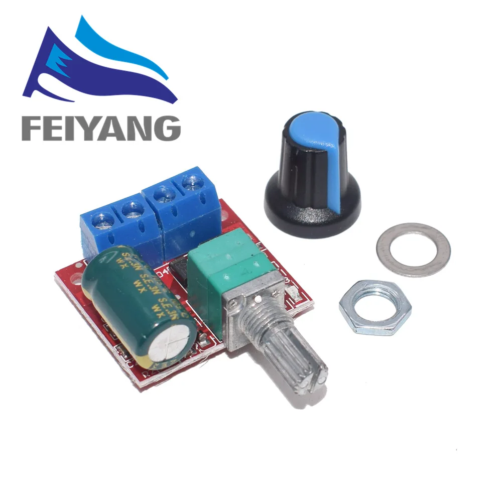 

1PCS Mini 5A PWM Max 90W DC Motor Speed Controller Board Module DC-DC 3V-35V Speed Control Switch LED Dimmer
