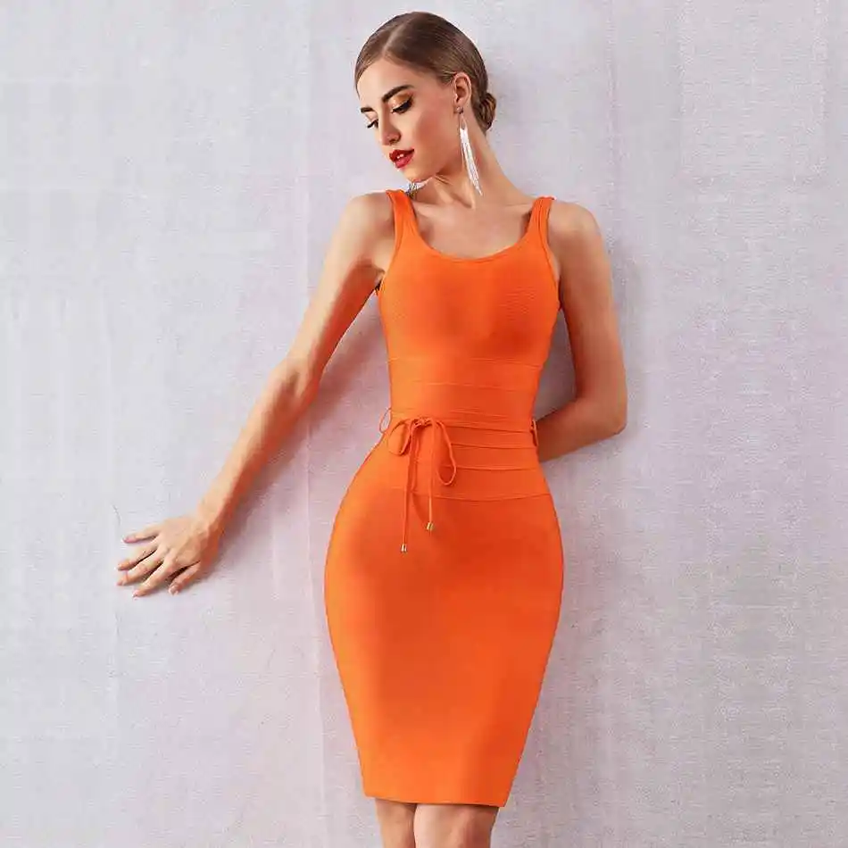 Seamyla новинка 2020 Бандажное платье Vestidos летнее без рукавов сексуальное