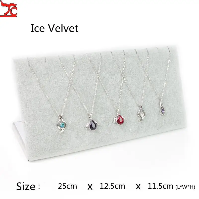 New Black Velvet Jewelry Stand Shelf Necklace Storage Board Pendant Display Holder Portable Earring Rack Fashion Home Showcase