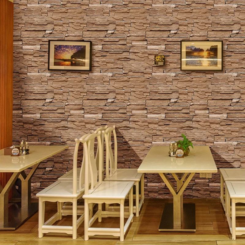 3D Rot Ziegel Tapete Für Wohnzimmer Schlafzimmer Küche TV