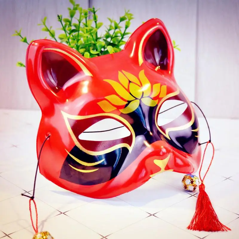 

Halloween Prom Masker Cat Face Mask Party Carnival Mask Masquerade Masks Printed Anime Mask Cat Cosplay Mascaras Japanese-Style