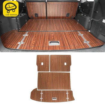 

CarManGo for Toyota Highlander Kluger 2013-2019 Car Rear Trunk Mats Cargo Liner Set Synthetic Wood Tray Pad Boot Mat Carpets