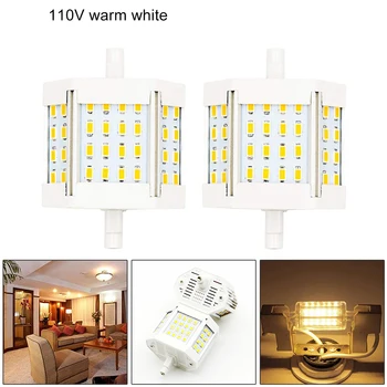 

2pcs 10W Double Ended Dimmable R7S LED Light 3'' Warm Cold White LED Floodlight Bulb 100W Halogen Replacement Bulb