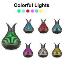 

2022 Hollow Petal Design WIFI Wood Grain Aroma Diffuser 500ML Ultrasonic Cool Mist Aromatherapy Humidifiers Diffusers Essentials