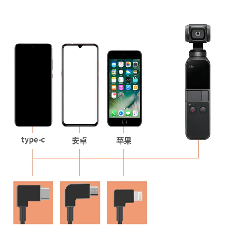100 см Удлинительный кабель для DJI OSMO Карманный карданный подвес камеры Type C к