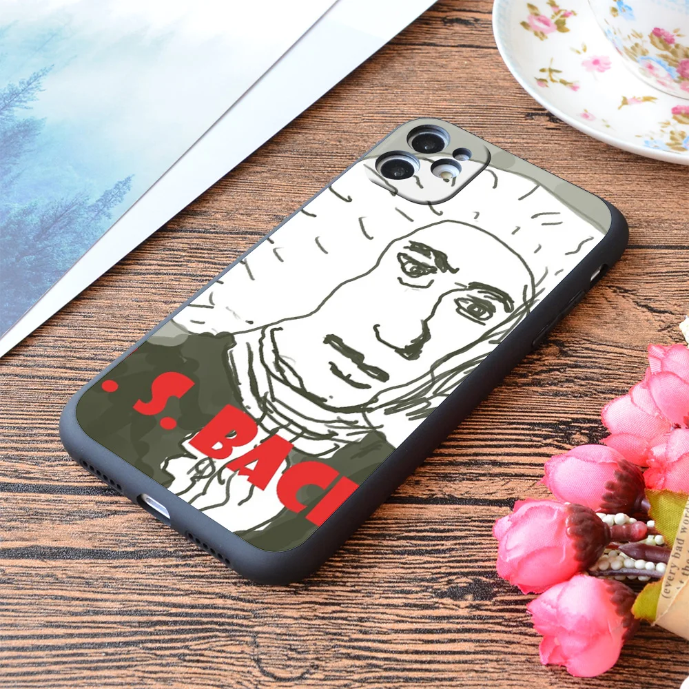 

For iPhone J S Bach Print Soft Matt Apple iPhone Case