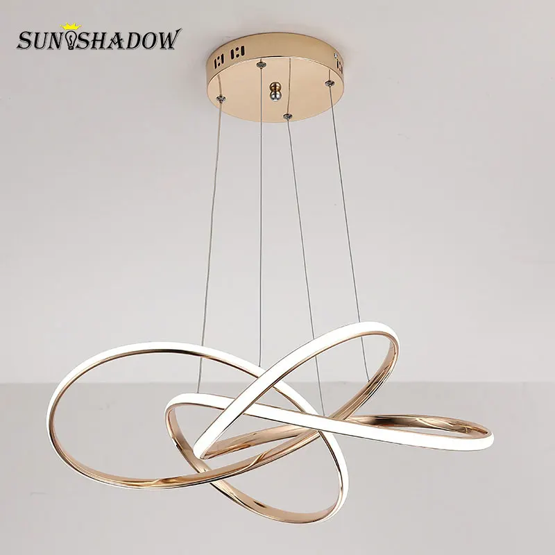 

Gold Color LED Pendant Light 110V 220V Modern LED Pendant Lamp Hanging Lamp For Living room Dining room Bedroom Kitchen Lamps
