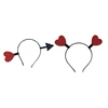 Funny Red Love Heart Arrow Boppers Headband Valentines Day Elastic Hair Hoop Hair Accessories for Holiday Festival Costume Party