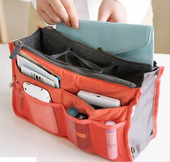 

Portable double zipper cosmetic bag multi-function toiletries storage bag in the package finishing storage bag travel organizer