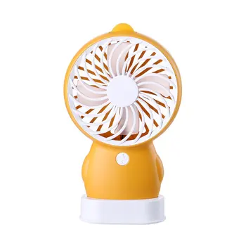 

1Pcs Cartoon Yellow Penguin Small Fan Outdoor Portable USB Charging Mini Fan Mute Second Gear Power Fan