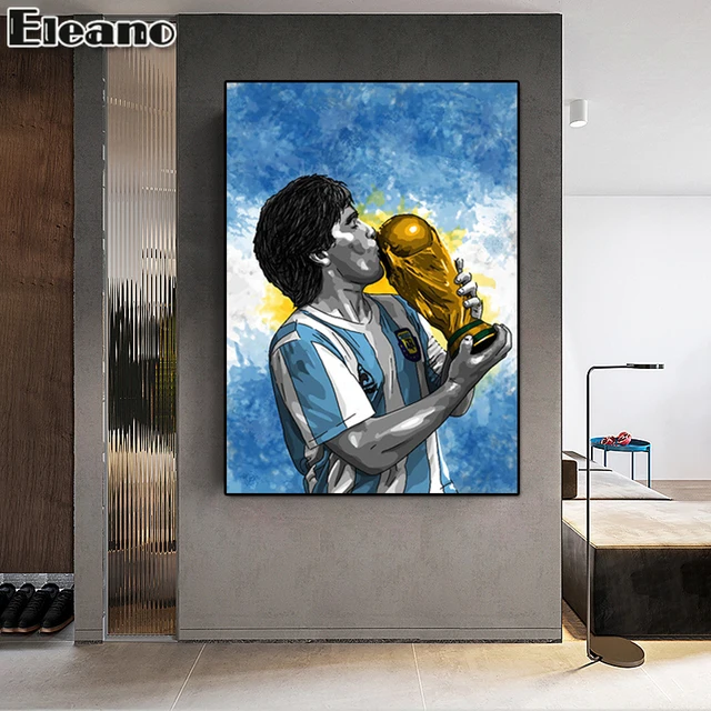 Paintings of Famous Football Players Printed On Canvas 4