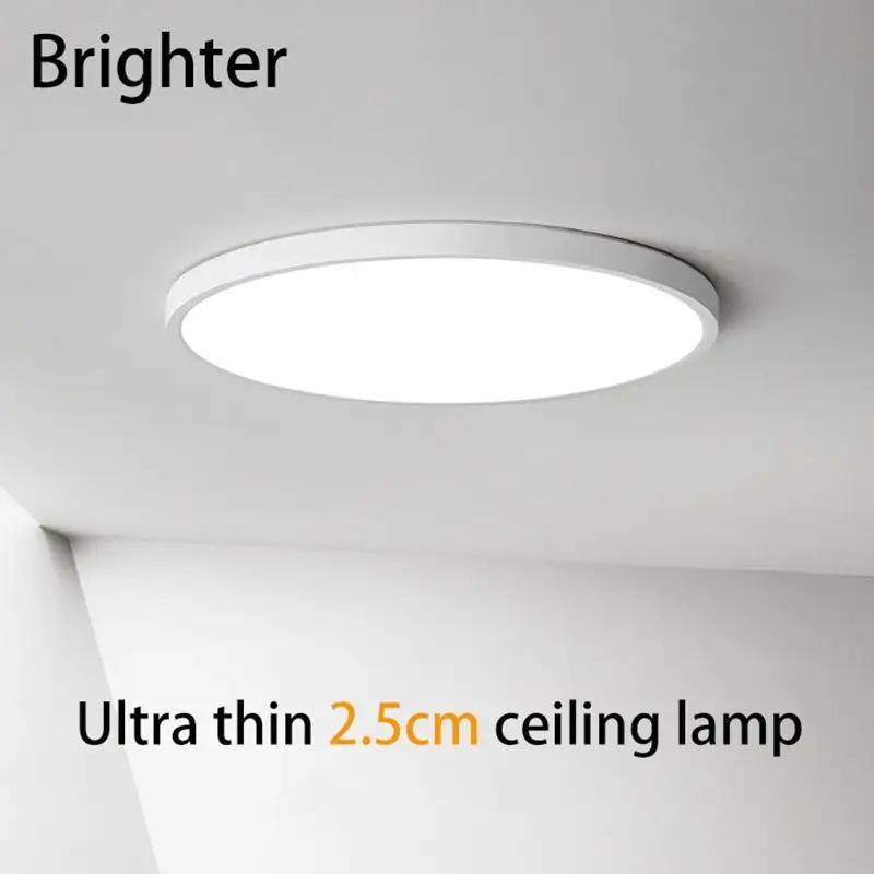 Brighter Ultra Thin Led Ceiling Lamp 12W 18W 24W 36W 54W Modern Panel Lights For Living Room Bedroom Kitchen Indoor Lighting