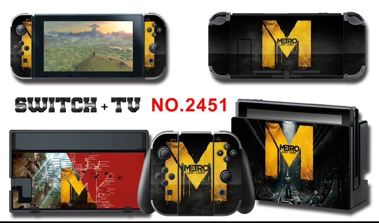 1set New Cute Anime Full Body Sticker for NS Switch Protective Cover Skin Colorful Art for Game Console Joy-Con Controller Decor