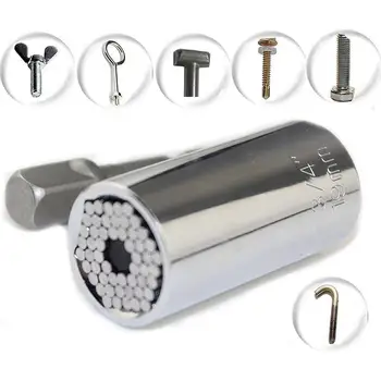 

Torque Wrench Universal Sleeve Head Set Magic Socket SleeveSpanner Key Gator Grip Multi Hand Tools Electric Drill Adapter