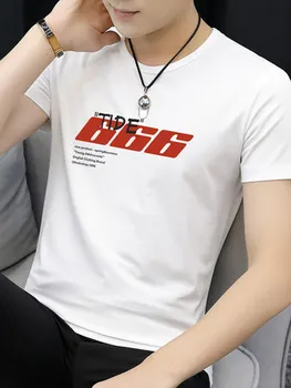 

Short-sleeved t-shirt men's casual simple bottoming shirt half-sleeved clothes 9021