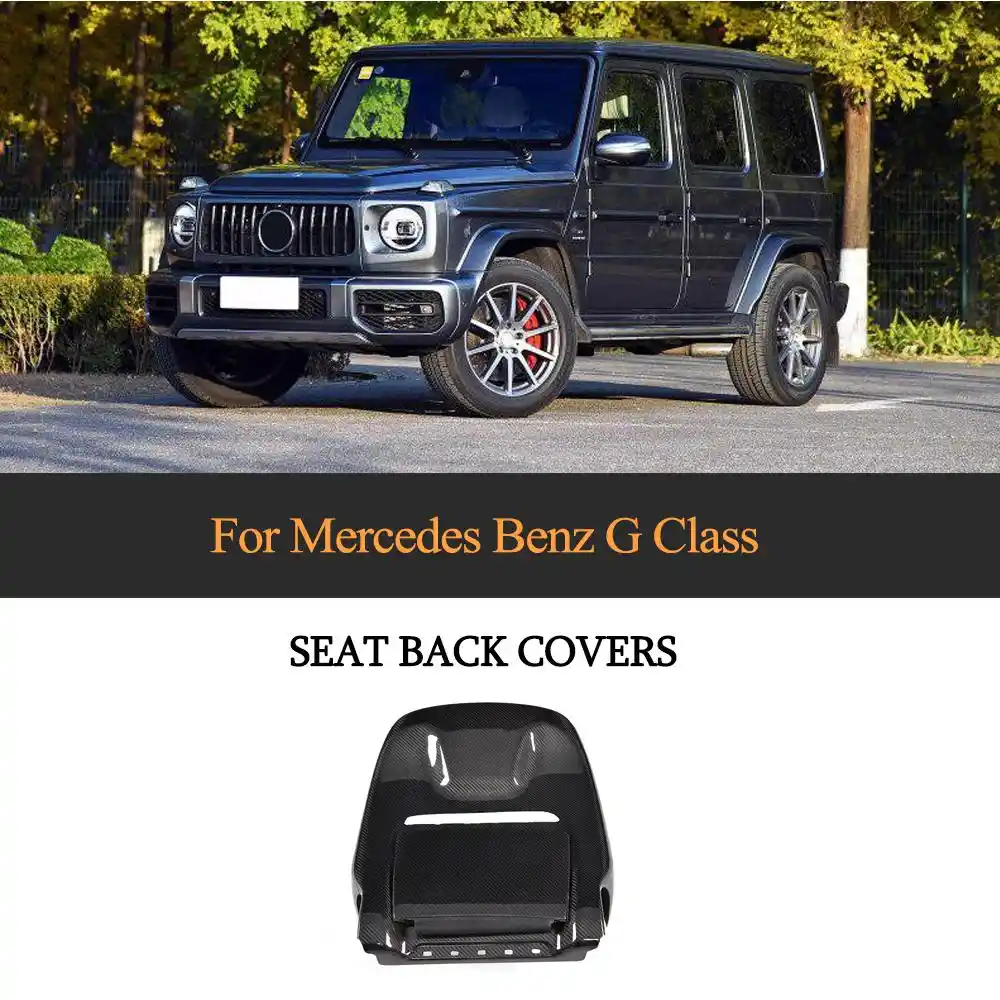 G Class Car Seat Back Cover Trims For Mercedes Benz G Class 19 Car Interior Seat Cover Trim Moulding Carbon Fiber Automobiles Seat Covers Aliexpress