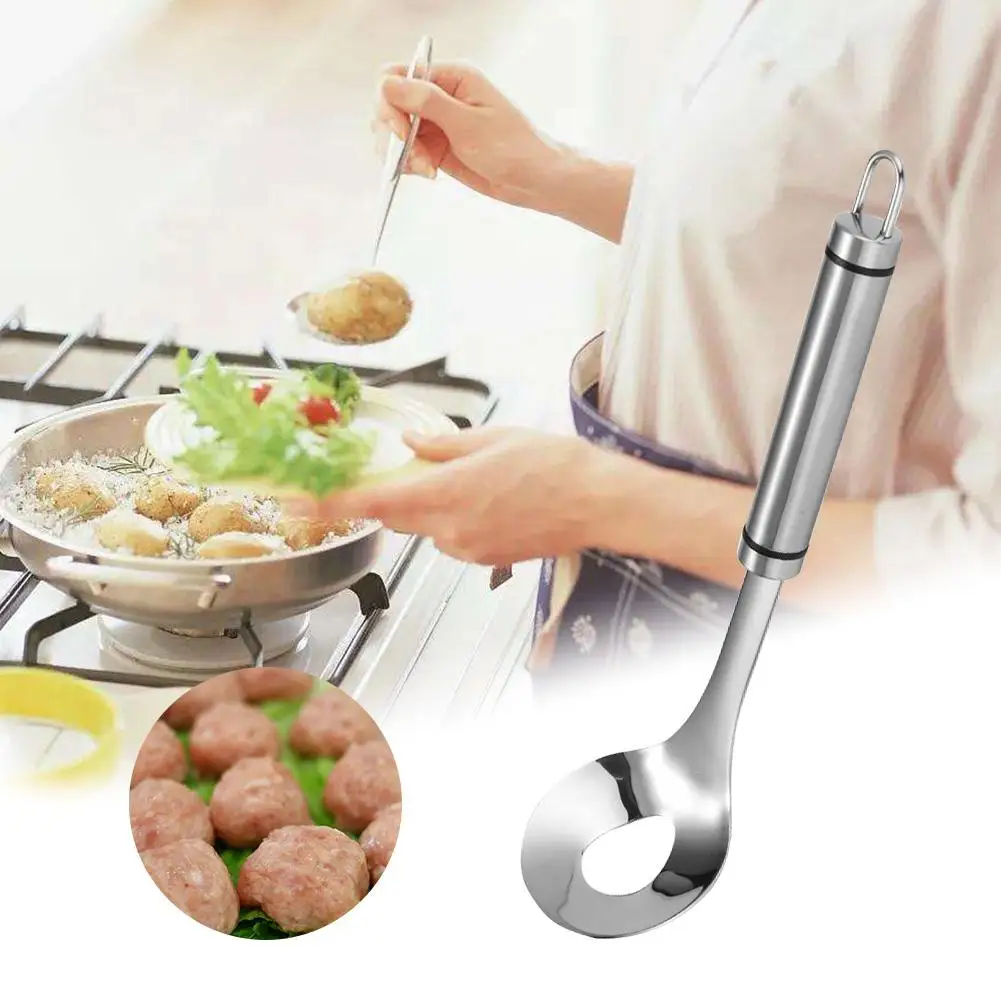 Рыба, митболы ложка из нержавеющей стали DIY мясо рыбы аппарат для лепки рисовых шариков для Кухня гаджет