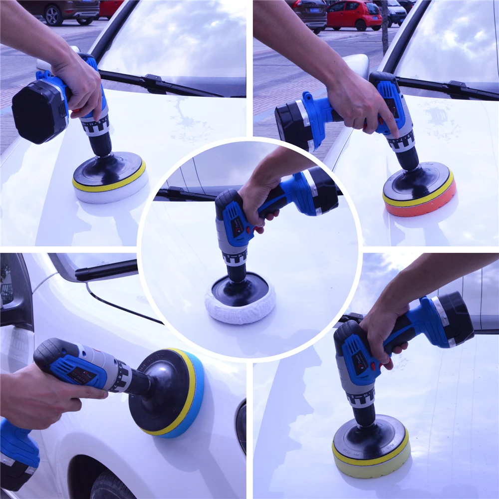 6 Inch Car Polishing Kit 11PCS/Set Buffing Sanding Sponge Pads and Wool Bonnet Pads + 8mm M14 Drill Adapter for Electric Drill 6 Inch Car Polishing Kit 11PCS/Set Buffing Sanding Sponge Pads and Wool Bonnet Pads + 8mm M14 Drill Adapter for Electric Drill