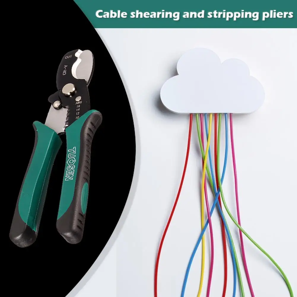 Cable cutter 8 inch TUOSEN Wire Stripper Multi-function Wire Stripping Tool Crimping Pliers Wire Cable Stripper Spring Design Cable cutter 8 inch TUOSEN Wire Stripper Multi-function Wire Stripping Tool Crimping Pliers Wire Cable Stripper Spring Design