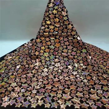 

Latest French Nigerian Lace Fabrics black 2020 champagne High Quality Lace African Lace Fabric For Wedding Tulle Lace Material