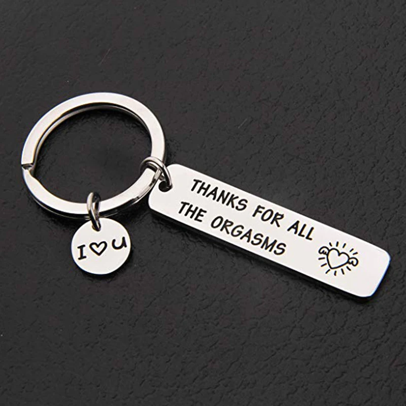 Chaveiro personalizado gravado graças por todos os orgasmos, eu te amo, chaveiro, casal, chaveiro, joias, presentes para minha marido namorado