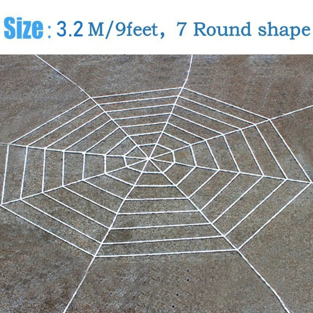 SpiderWeb Косплей 3 размера Хэллоуин паутина атмосфера Хэллоуин Пауки веб-пряжа гигантский реквизит бар окно террор дом с привидениями