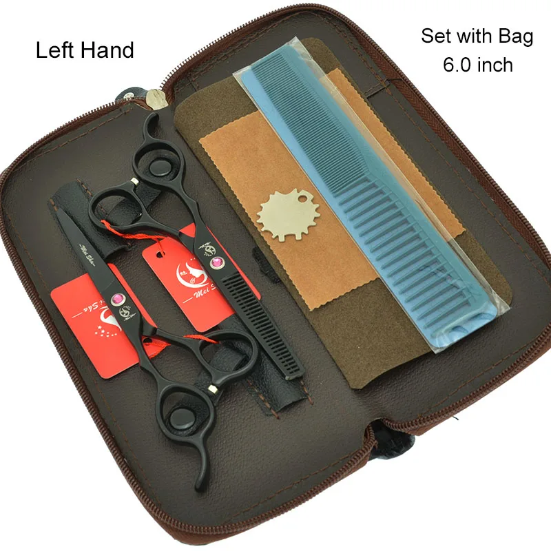 HA0137 with Bag 60 Meisha 5,5/6 дюймов, парикмахерские ножницы для левой руки, профессиональные ножницы для волос, набор парикмахерских ножниц, парикмахерские ножницы, инструмент для красоты волос HA0137 - Цвет: HA0137 with Bag 60