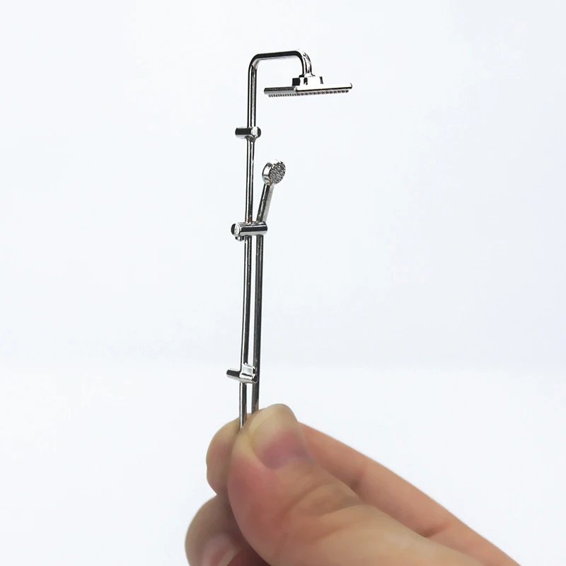 1/12 Dollhouse Miniature Accessories Mini Alloy Shower Simulation Bathing Shower Model Toy for Doll House Decoration ob11 1/12 Dollhouse Miniature Accessories Mini Alloy Shower Simulation Bathing Shower Model Toy for Doll House Decoration ob11