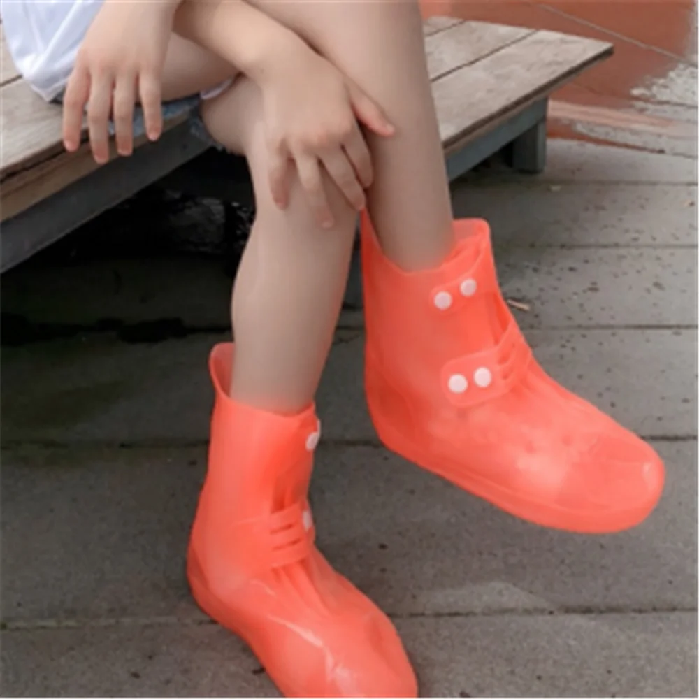 

New Fashion Children's Outdoor High Quality Shoe Covers PVC Waterproof Protective Anti-slip Reusable Overshoes for Rainy Days