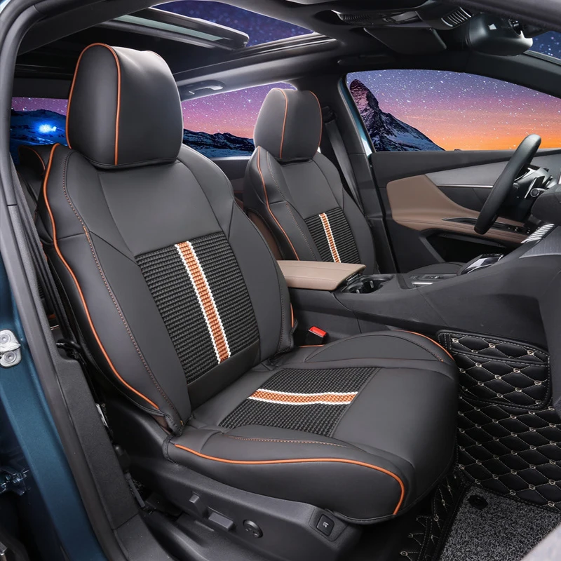 Чехлы для сидений автомобиля, набор кожаных чехлов для peugeot 5008,-Н. В., автомобильные Чехлы, Защитные подушки для сидений, внутренние аксессуары