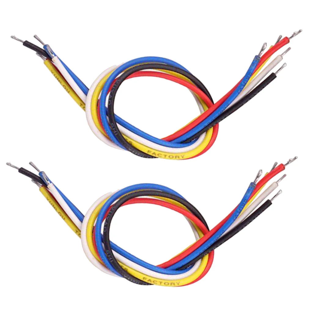 Tooyful 10Pcs 19cm Colorful Inner Circuit System Connecting Wire Cable Circuit Line Electric Guitar Bass Parts Guitarist Tools
