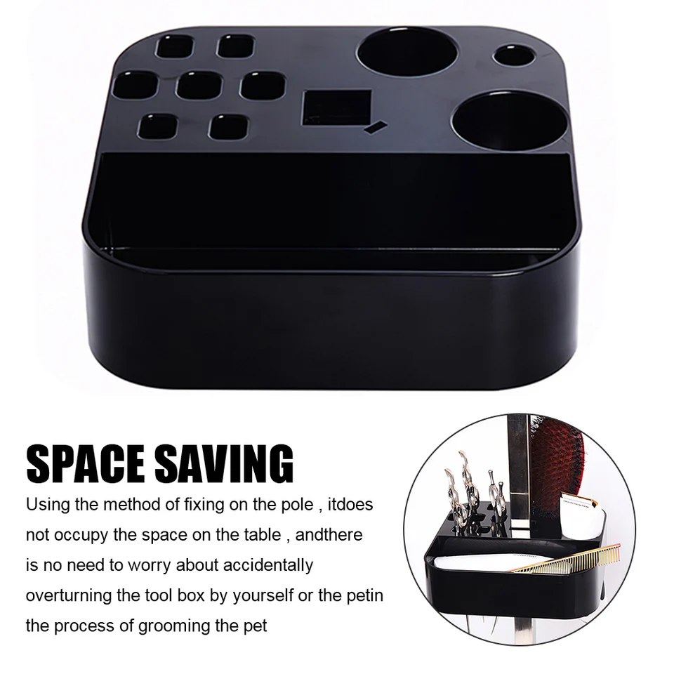 Organisateur à 5 Compartiments Pour Accessoires Animaux - Boîte Rangement Portable Avec Poignée, Plastique